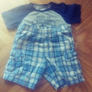 Faded Glory Checkered Blue Shorts